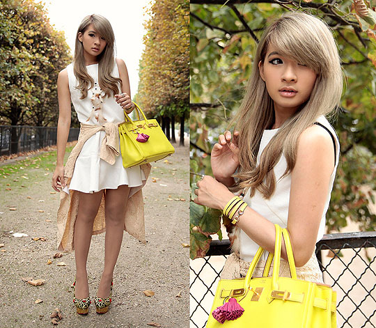 Dolly rose - A-line dress, Weeken, Birkin bag, Hermes, Dandy pavane bracelet, Hermes, Dolly rose, Weeken, Anastasia Siantar