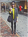 YELLOW, NEON YELLOW SWEATER, H&M, GREY COAR, Weeken, BAGS, Weeken, Agnija Grigule, Latvia