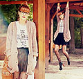 Suspended. - Grand'pa cardigan, ASOS, Cross lost youth top, ASOS, Black tutu, H&M, Cross tights, ASOS, Black boots, Weeken, Aztec bag, Weeken, Chloe D, France