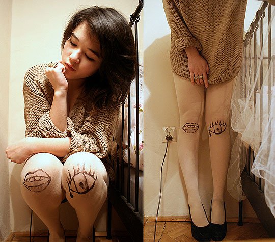 I still want to drown whenever you leave - Tights, Diy, Teeth shaped ring, Weeken, Heels-wedges, Weeken, Grace J, Poland