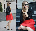 Red skirt, Coats, Weeken, Skirts, Weeken, Top, Weeken, Flats, Weeken, Karolina Sabała, Poland