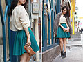 Teal Swirl., Top, Weeken, Skirts, Weeken, Boots, Weeken, Sybil Kot, Hong Kong