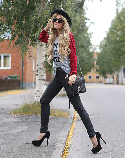 MIGHT JUST ASWELL - PRINTED TOP, Weeken, MAC BAG, Rebecca Minkoff, PUMPS, Steve Madden, Anna Wiklund