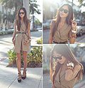 Rodeo Drive - Sleeveless Trench Dress, Weeken, Sideway Cross Necklace, Weeken, Heels-wedges, Weeken, Aimee Song, United States