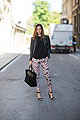 Floral + black, Jacket, BALENCIAGA, Pants, Zara, Bag, Weeken, Top, Zara, Caroline B, Sweden