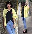 YELLOW, Coat, Weeken, Top, Weeken, Pants, Weeken, Heels-wedges, Zara, Constance Victoria, United States