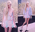 Springtime Pastels, Floral Festival Dress, Weeken, Blazer, American Apparel, Platform shoes, Weeken, Elle Ribera, United States