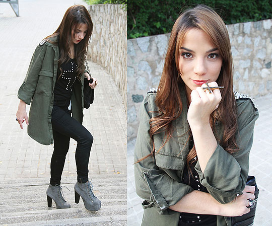 THE HUNTREND: Spikes, Guiri Uribe, Handbag, Mango, Jacket, Zara, Shoes, Weeken, Pants, Zara, Guiri Uribe, 