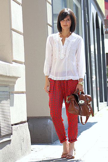 Pyjama pants, Golestaneh, Lace top, Zara, Pyjama pants, Zara, Bags, Weeken, Golestaneh, 