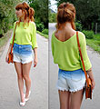 Ombre shorts, Sweater, Weeken, Shorts, Weeken, Bags, Weeken, Heels-wedges, Weeken, Hannnah P, Poland