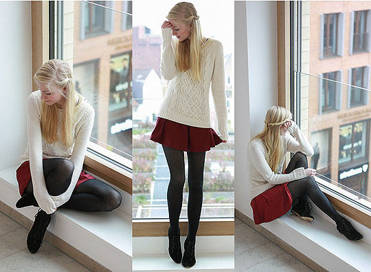 Rot wie blut, weiß wie schnee..., Joana Gröblinghoff, Sweater, H&M, Skirt, H&M, Shoes , Weeken, Joana Gröblinghoff, 