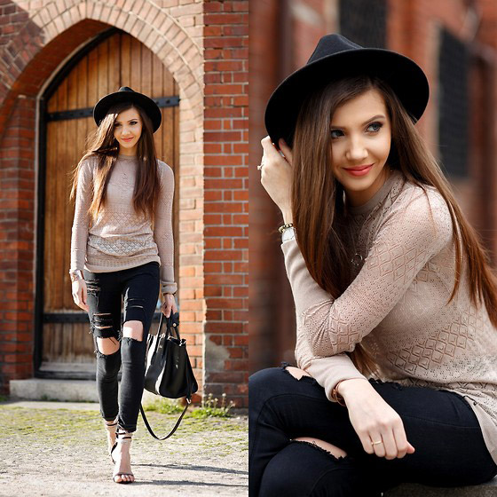 Basics not that basic - Hat, Weeken, Ripped jeans, Zara, Sandals, ASOS, Larisa Costea, Romania