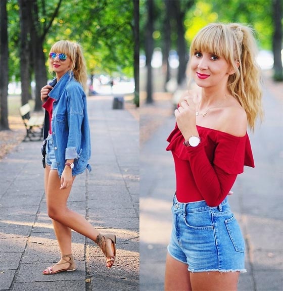 Denim oversized jacket, Kasia G., Body, Bershka, Shorts, Zara, Kasia G., Philippines