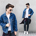 James Dean Look, T shirt, H&M, Jeans, H&M, Shirt, H&M, Sneakers, Adidas, Silesianfashionista, Poland