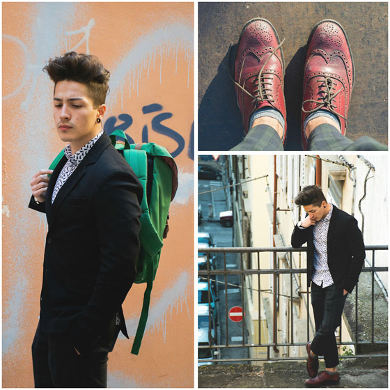 Urban jungle - Herschel's backpack, Weeken, Zara's Jacket, Zara, Calpierre's Shoes, Weeken, Gutteridge's pants, Weeken, Zara's shirt, Zara, Andrea Scigliuzzo, Italy