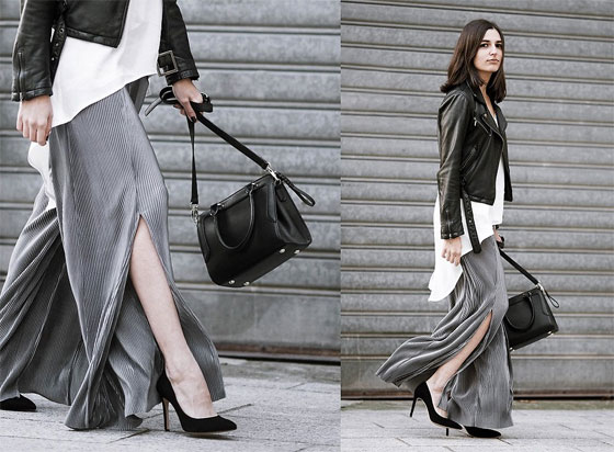 The silver pleated pants - Bag, Weeken, Heels, Weeken, Aria, France