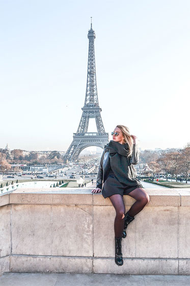 Total black in Paris - Sunglasses, Weeken, Black Boots, Weeken, Jackets, Weeken, Darya Yakovleva, Russia