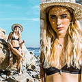 California Winters, Classic Tie Dye Sand Dune Kimono, Bijou, Corsica Bikini, Weeken, Crescent Horn Layered Choker, Weeken, Namiko Hat, Weeken, Ashley Prybycien, United States