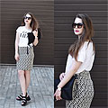 Pencil skirt, Sunglasses, Weeken, Black sandals, Weeken, Skirt, Weeken, Top, Weeken, Olga Karambolia, Ukraine