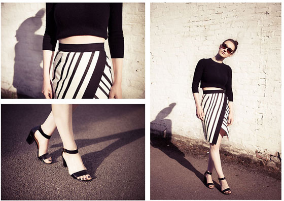 Sunshine Stripes, StyleRarebit, Sunglasses, Weeken, Blouse, Weeken, Skirt, Weeken, Sandalias, Weeken, StyleRarebit, 