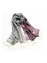 Printed wool shawl scarf