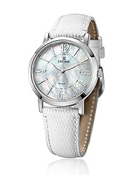 Love the white mother of pearl disc slim fashion lady watch