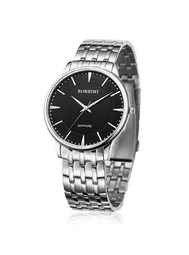 Thin stainless steel quartz watch