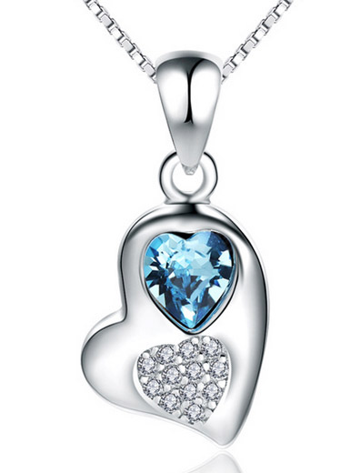 925 sterling silver simple fashion European and American style super-flash micro-mounted crystal pendant 925 sterling silver simple fashion European and American style super-flash micro-mounted crystal pendant
