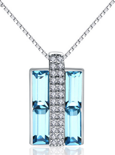 New square micro-crystal pendant inlaid section New square micro-crystal pendant inlaid section
