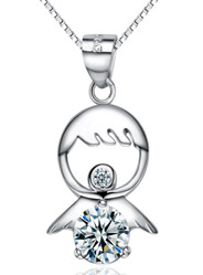 Fashion Fuwa zirconium plated pendant