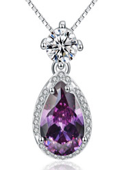Amethyst 925 Sterling Silver Necklace Pendant