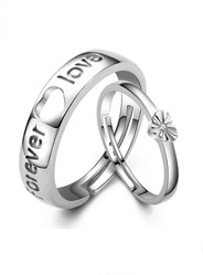 925 Sterling Silver Rings Couple Ring Forever Love Engagement Ring