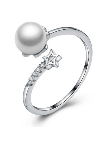 Sterling Silver Romantic couple opening ring Sterling Silver Romantic couple opening ring