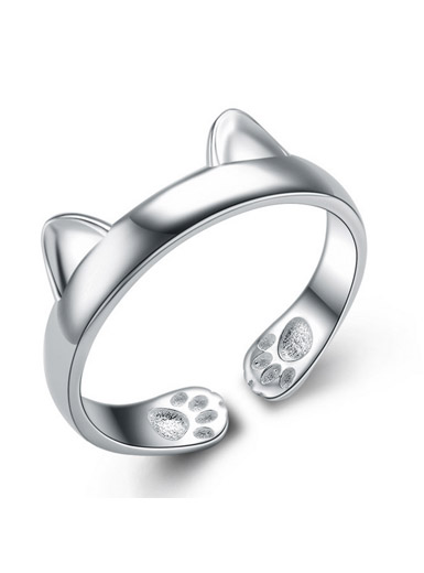 925 Sterling Silver Fashion Cartoon Creative Totoro Opening Ring 925 Sterling Silver Fashion Cartoon Creative Totoro Opening Ring