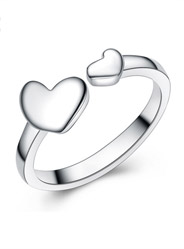 S925 sterling silver loving couple couples open rings are rings