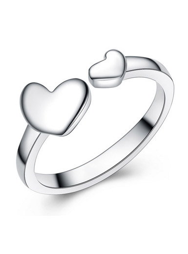 S925 sterling silver loving couple couples open rings are rings