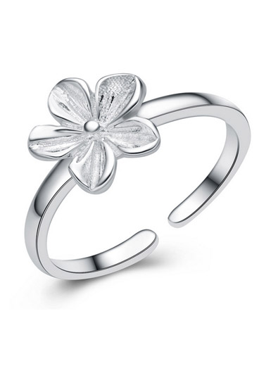 925 sterling silver flowers are open code men and women couple ring