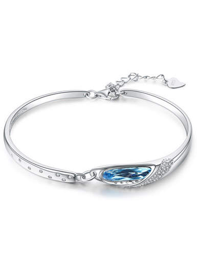 Sterling Silver Austrian Crystal Lady Bracelet Sterling Silver Austrian Crystal Lady Bracelet