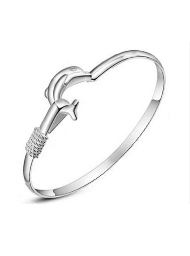 925 Silver Dolphin Bay Love Bracelet