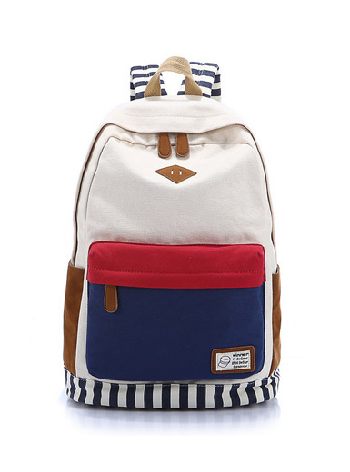 Fashion canvas shoulder bag travel backpack