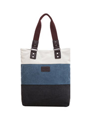 The new vertical section canvas fashion hit color handbag canvas