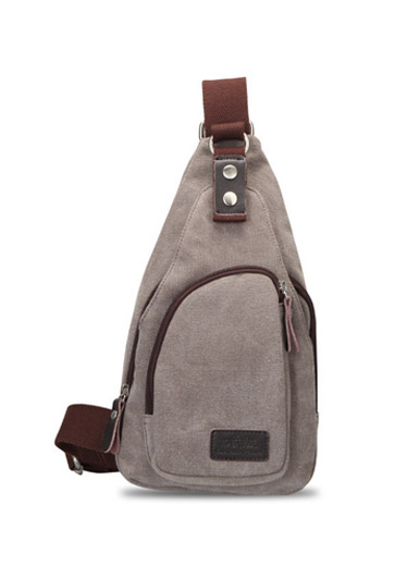 Solid color trend canvas leisure Messenger bag