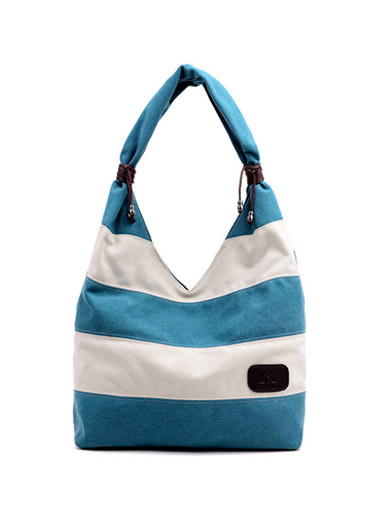 The new striped canvas simple casual wild shoulder bag The new striped canvas simple casual wild shoulder bag