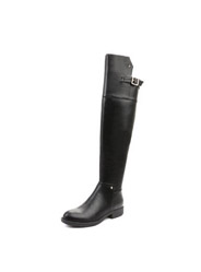 Fashion flat round black wild Gaotong boots