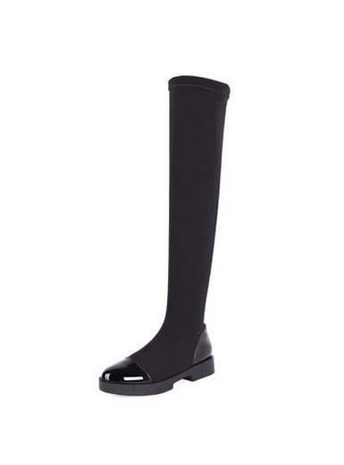 The new patent leather stretch fabric over knee high tube women's boots The new patent leather stretch fabric over knee high tube women's boots