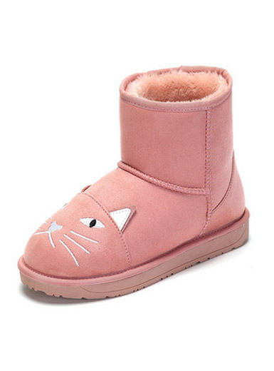 Winter comfortable comfortable flat sweet round head cat decoration plush snow boots Winter comfortable comfortable flat sweet round head cat decoration plush snow boots
