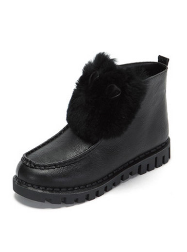 Flat bottom personality ear plush decorative snow boots Flat bottom personality ear plush decorative snow boots