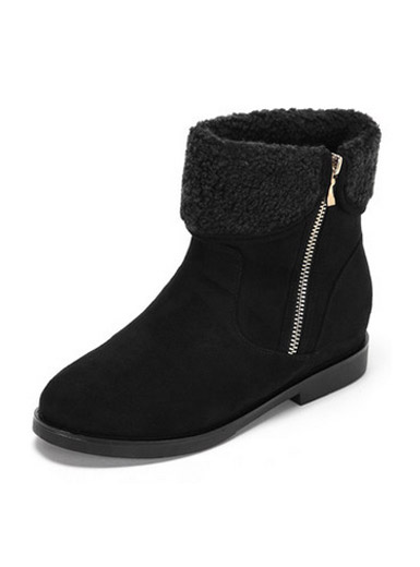 Comfortable flat with fashion plush stitching snow boots Comfortable flat with fashion plush stitching snow boots
