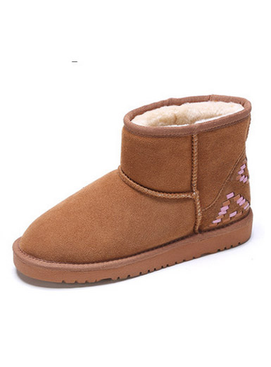 Winter new suede simple knit pattern snow boots Winter new suede simple knit pattern snow boots