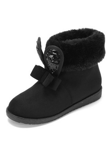 Comfortable plush flat sweet bow rabbit snow boots Comfortable plush flat sweet bow rabbit snow boots